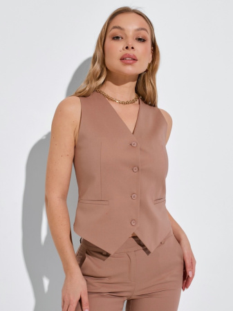 Жилет женский модель 23001 кофейный