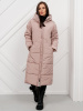 Пальто женское модель 21100 бежево-розовый